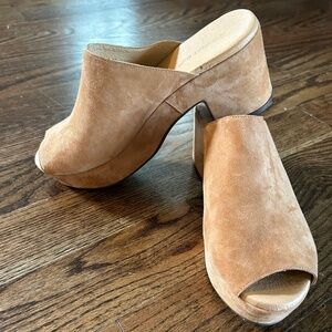 Suede Leather Platform Sandals